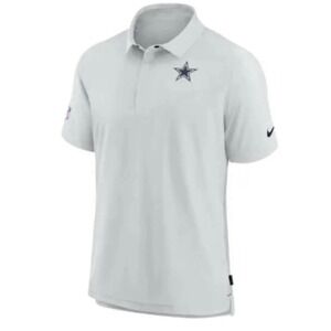 Nike NFL Dallas Cowboys Sideline Performance Polo Grey XL Dri-FIT Lightweight